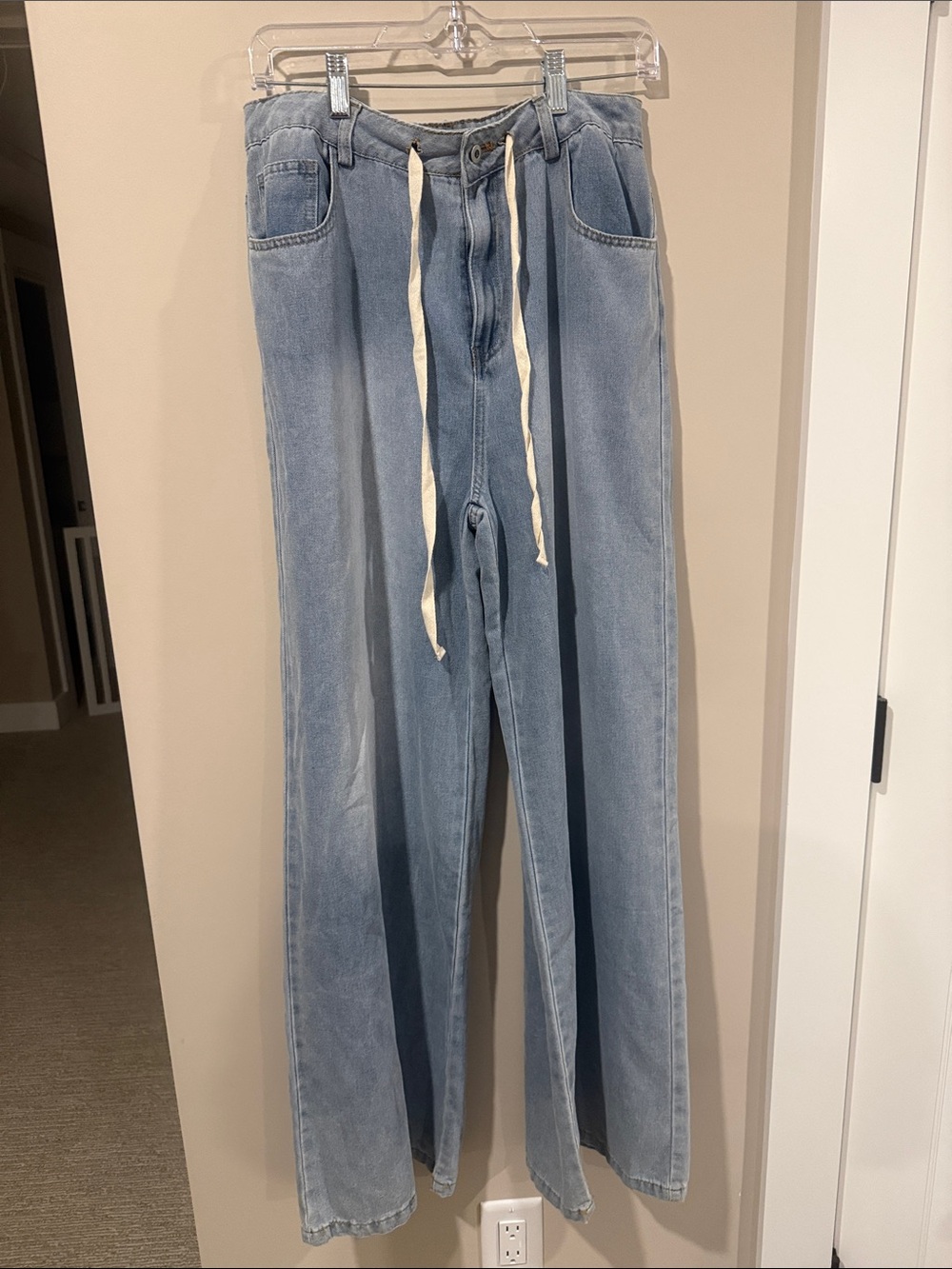 Jacquie The Label Light Blue Jeans with Drawstring Waist
